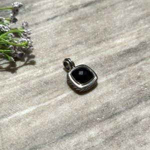 Authentic David Yurman Albion Onyx Sterling Silver Enhancer Pendant